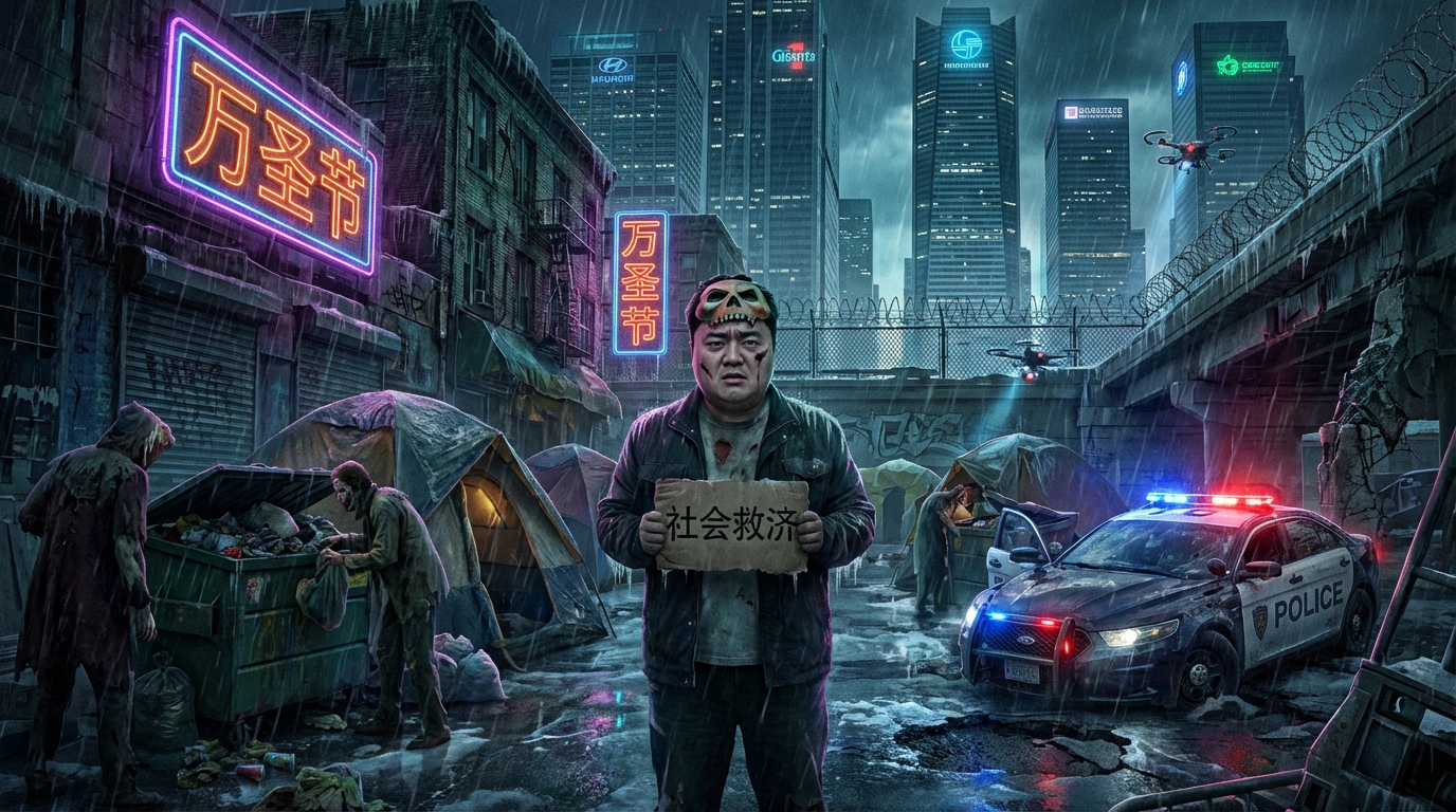 西雅图冰雨夜万圣节